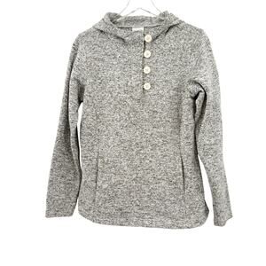 Columbia Darling Days heather gray Hooded Pullover womens LARGE fleece top hoody